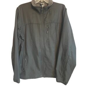 Champion Eco Fleece Lined Mens‎ Jacket Coat M Black Polyester Zip-Up Pockets